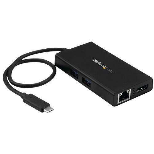 Adaptateur multiport USB Type-C - HDMI 4K - GbE - USB 3.0 thumbnail image 1