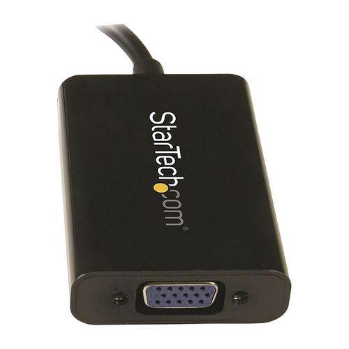 Illustration de : Adaptateur vidéo DisplayPort vers VGA avec audio-M/F-1920x1200/1080p-Noir