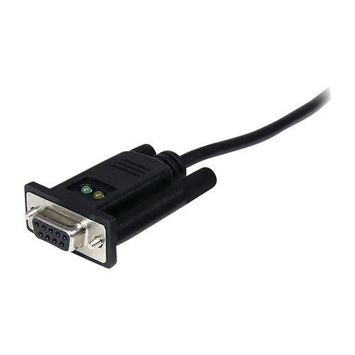 Illustration de : Câble adaptateur DCE USB vers série RS232 DB9 null modem StarTech