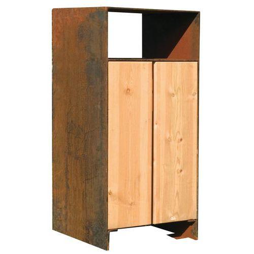Poubelle Gavarres bois/acier 110 L thumbnail image 1
