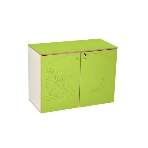 Meuble bas 2 portes Zébulon - Vert pomme thumbnail image 1
