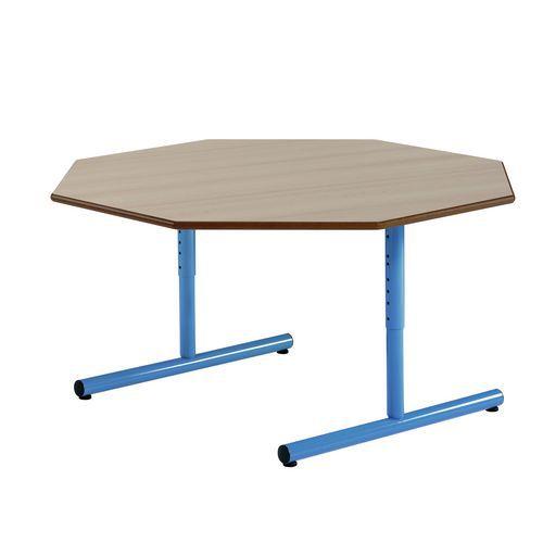 Table régl. Chloé octog. pied dégag. latéral plat. hêtre - Mobidecor thumbnail image 1