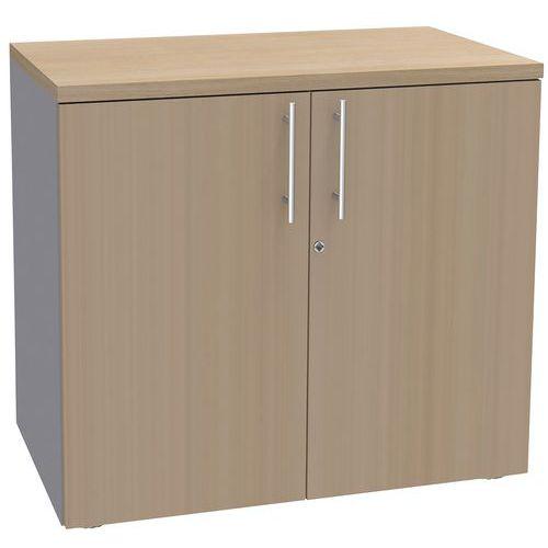 Armoire Phylos 2 portes battantes Hauteur 72 cm coloris chêne clair thumbnail image 1