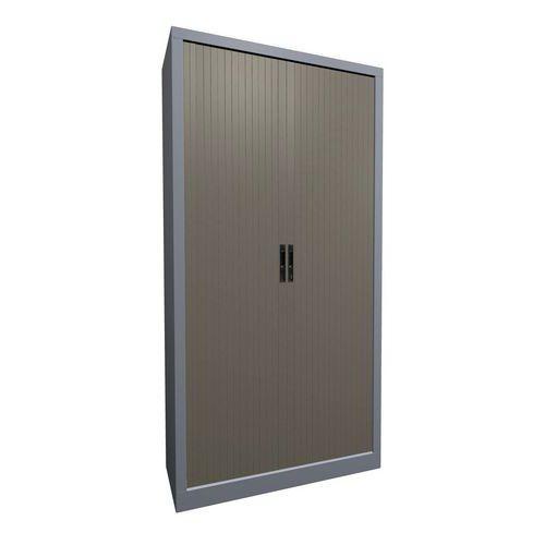Illustration de : Armoire métal rideaux PVC lame terminale recouverte hauteur 198 cm Acial