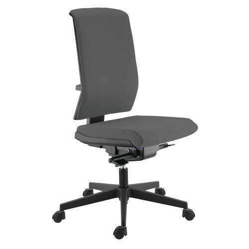 Chaise de bureau Tela haut dossier Synchro Plus tissu coloris gris thumbnail image 1