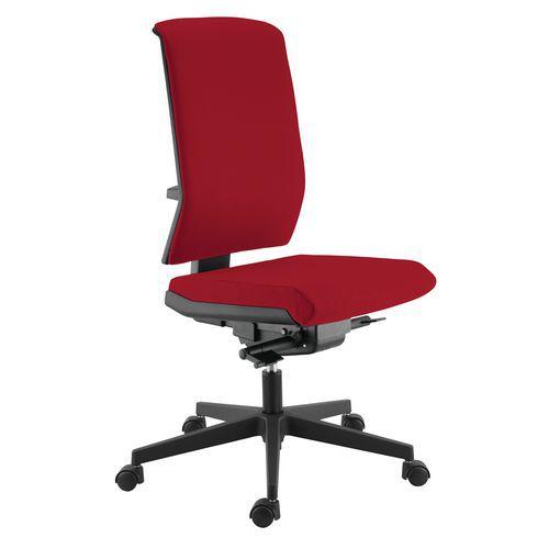 Chaise de bureau Tela haut dossier Synchro Plus tissu coloris rouge thumbnail image 1