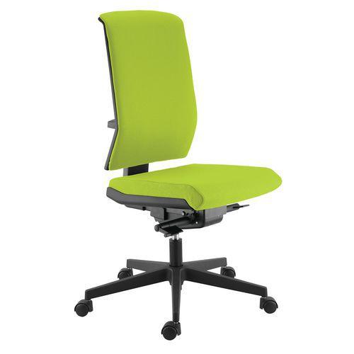 Chaise de bureau Tela haut dossier Synchro Plus tissu coloris pistache thumbnail image 1