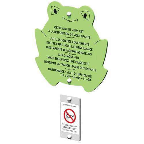 Illustration de : Panneau d'information grenouille