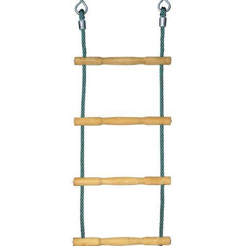 Echelle de corde échelons bois - 2.50 m - vert thumbnail image 1