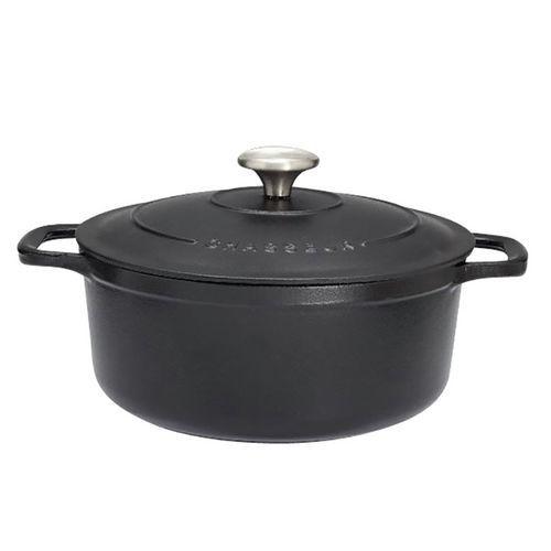 Illustration de : Cocotte en fonte ronde 20 cm Noire - Sublime - CHASSEUR