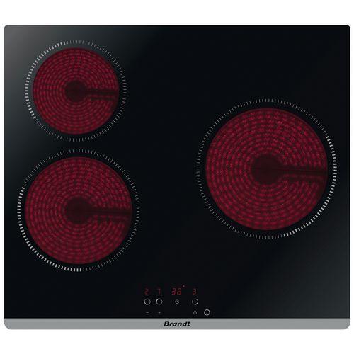 Table de cuisson vitrocéramique BRANDT 6000 W - BPV6420B thumbnail image 1