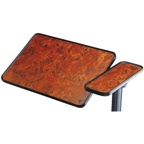 Illustration de : Plateau latéral adaptable ronce de noyer