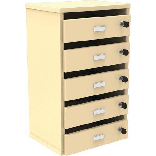 Illustration de : Meuble Octet courrier avec portes boites aux lettres Beige - Manutan Expert