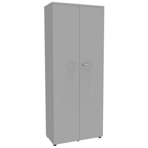 Armoire Tétris portes battantes hauteur 214 cm coloris gris/alu thumbnail image 1