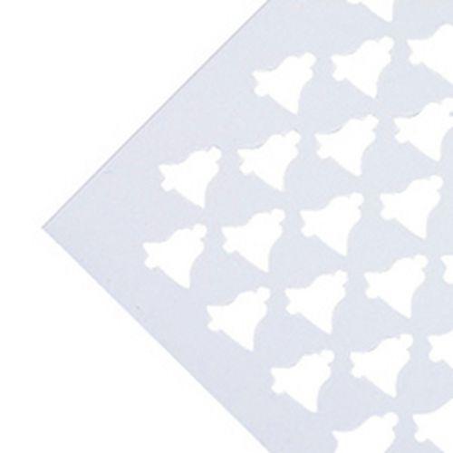 Illustration de : Grille pochoir à biscuits motifs cloches Matfer
