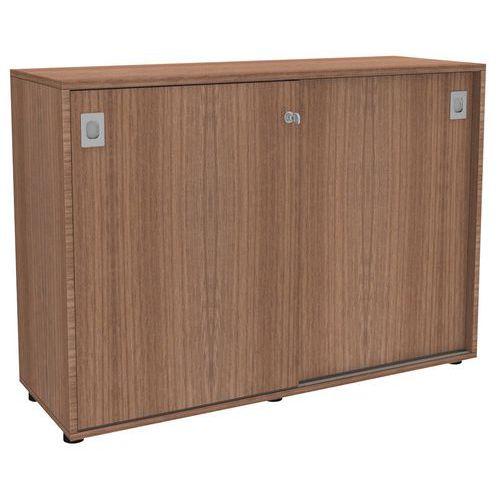 Armoire portes coulissantes largeur 120 cm hauteur 86 cm Noyer thumbnail image 1