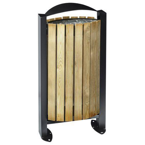 Illustration de : Poubelle 60l Arkea facade bois Rossignol Pro