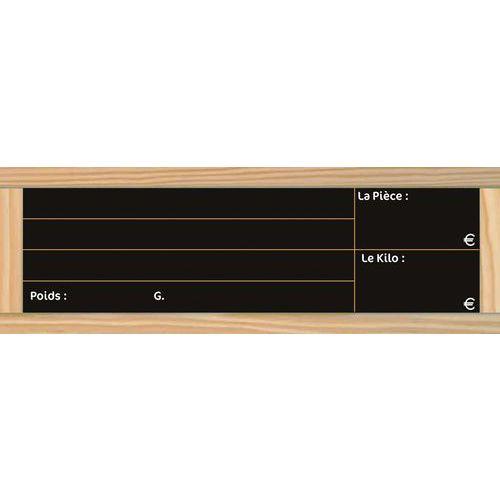 Illustration de : Etiquettes prix du pain ardoisePVC & Bois Matfer