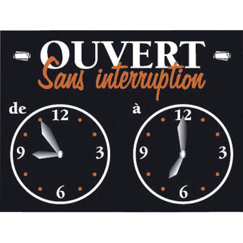 Illustration de : Pancarte ouvert sans interruptionPVC lavable Matfer