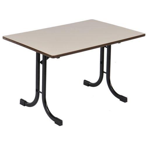 Illustration de : Table pliante Ideal piètement courbe Rodet
