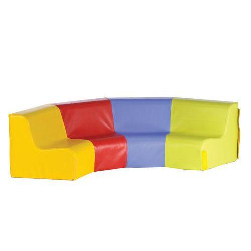 Illustration de : Chauffeuse courbe 120° Bambino  multicolore - Manutan Expert