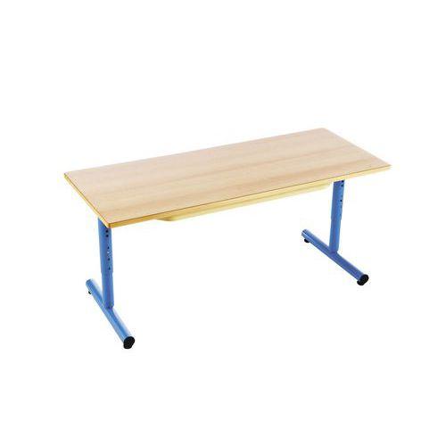 Table régl. Chloé rect. dégagement latéral plateau beige - Mobidecor thumbnail image 1