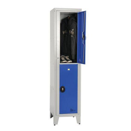 Armoire scolaire visitable 1 colonne 2 casiers rouge RAL 3003 thumbnail image 1