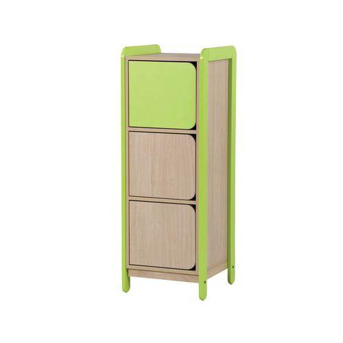 Meuble Lili hauteur 137 cm 1 colonne 3 portes coloris vert thumbnail image 1