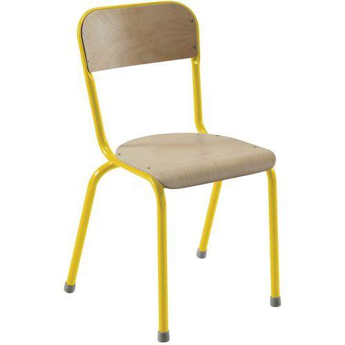 Illustration de : Chaise scolaire 4 pieds Atlas antibruit - Manutan Expert