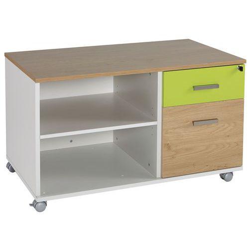 Illustration de : Console mobile 2 tiroirs Linéo Simmob