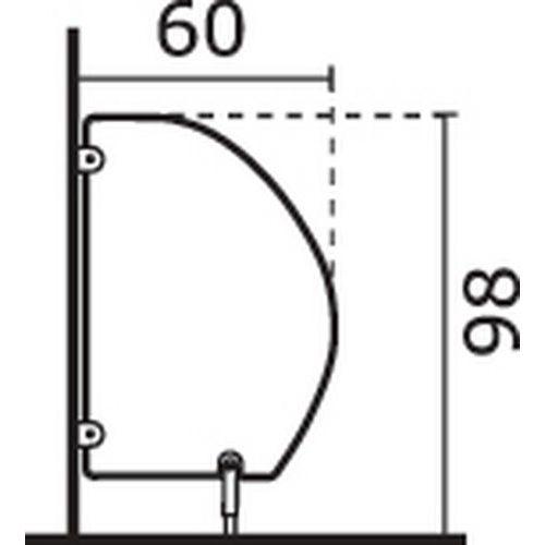 Illustration de : Cloison sanitaire WC - Voile