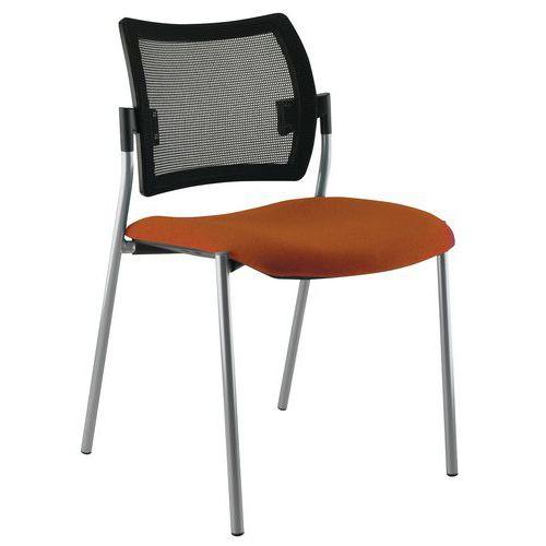 Chaise visiteur Tendance dossier résille Sokoa thumbnail image 1