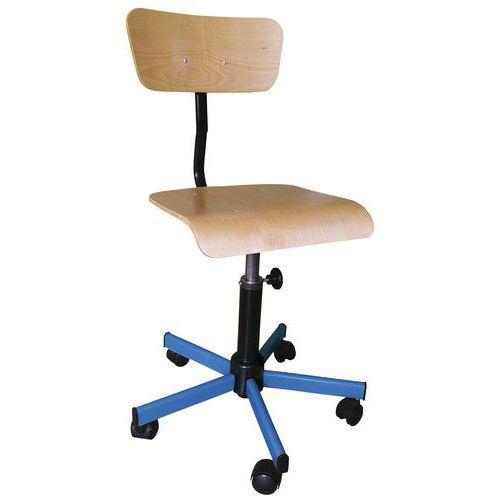 Chaise réglable de 42 à 60 cm - sur roulettes - bleu thumbnail image 1