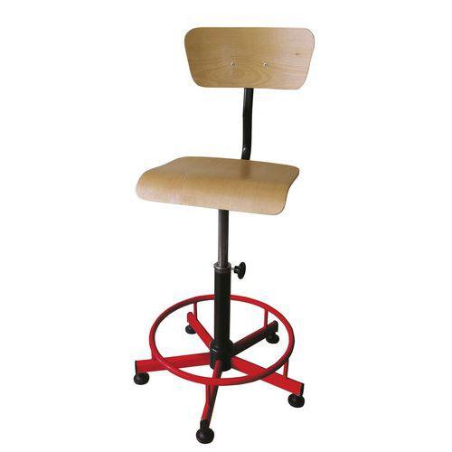 Chaise haute assise bois réglable manuellement avec repose-pieds thumbnail image 1