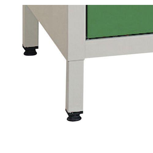 Lot de 4 pieds pour armoire casiers non visitable Gamma - Manutan Expert thumbnail image 1