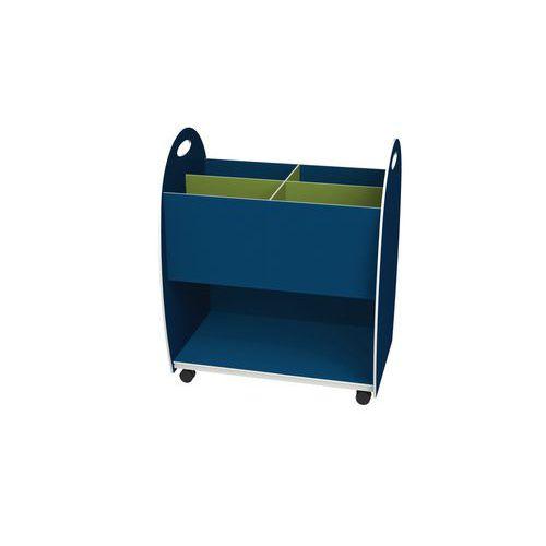 Meuble de rangement Emma hauteur 75 cm bac 4 cases 1 niche Bleu/Anis thumbnail image 1