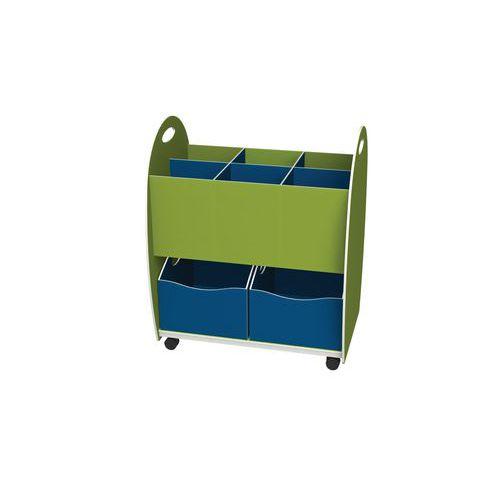 Meuble de rangement Emma hauteur 75 cm bac 6 cases,2 tiroirs, Anis/Bleu thumbnail image 1