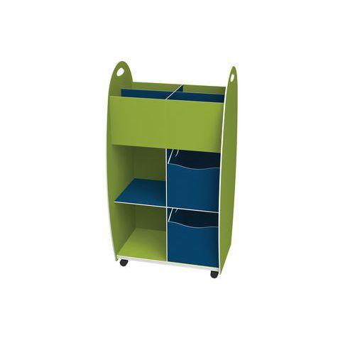Meuble Emma hauteur 114 cm bac 4 cases 2 tiroirs 2 niches Anis/Bleu thumbnail image 1