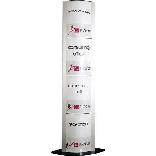Illustration de : Totem Signalétique pour formats A3 Planorga