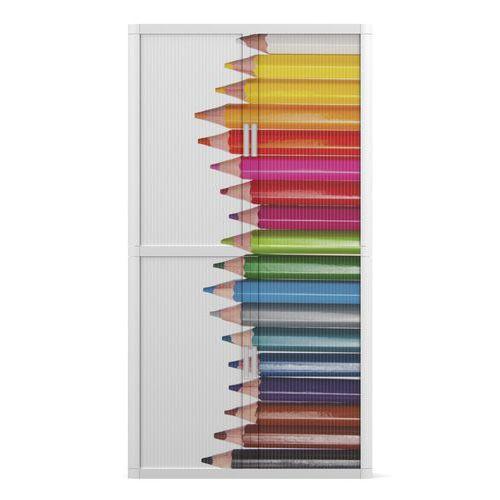 Armoire à rideaux personnalisée crayons hauteur 204 cm thumbnail image 1