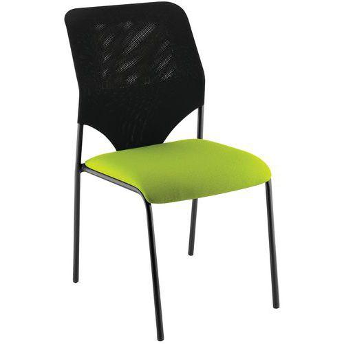 Chaise visiteur Diaz piètement noir coloris Pistache thumbnail image 1