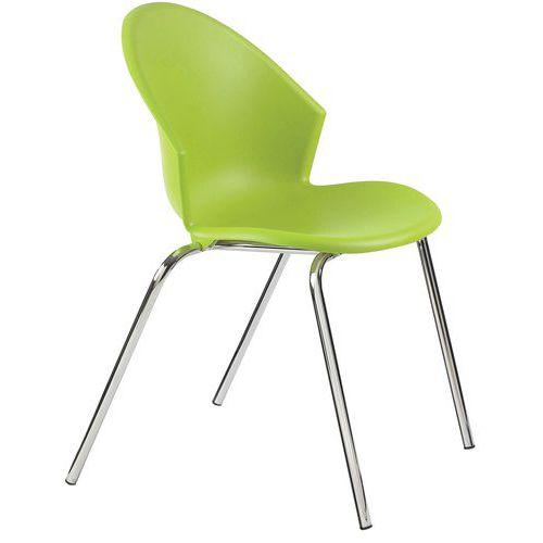 Lot de 2 fauteuils Smile piètement chromé coque coloris pistache thumbnail image 1