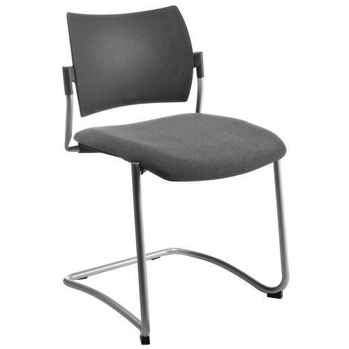 Chaise visiteur Luge piètement gris coloris gris thumbnail image 1