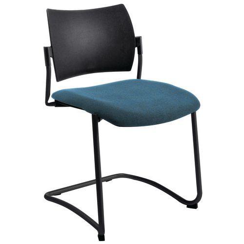 Chaise visiteur luge piètement noir coloris vert thumbnail image 1