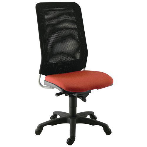 Chaise de bureau Diaz contact synchrone piètement noir assise coloris Corail thumbnail image 1