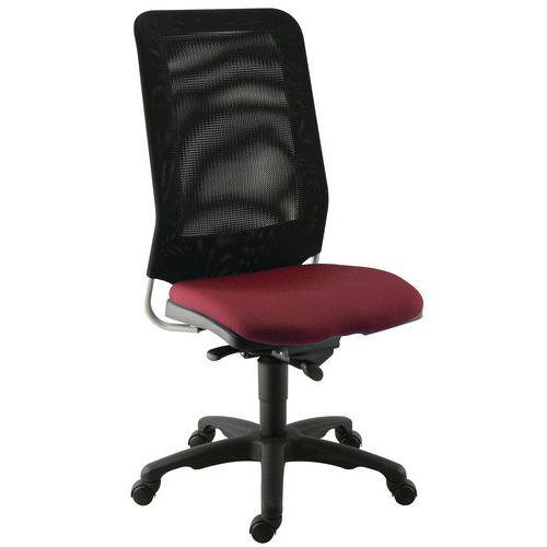 Chaise de bureau Diaz contact synchrone piètement noir assise coloris rouge thumbnail image 1