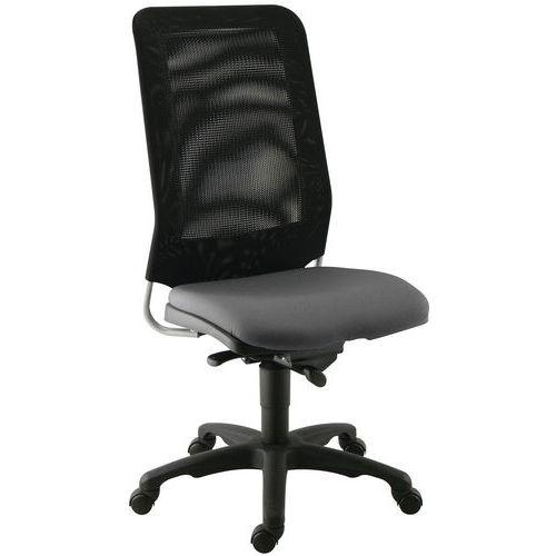 Chaise de bureau Diaz contact synchrone piètement noir assise coloris gris thumbnail image 1