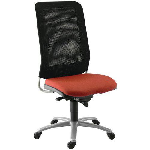 Chaise de bureau Diaz contact synchrone piètement alu assise coloris Corail thumbnail image 1