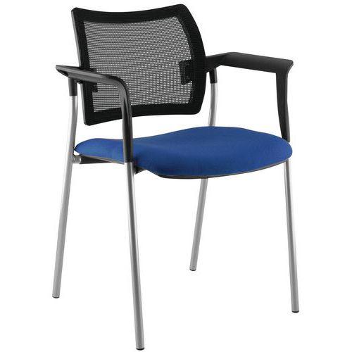 Fauteuil visiteur Tendance dossier résille Sokoa thumbnail image 1