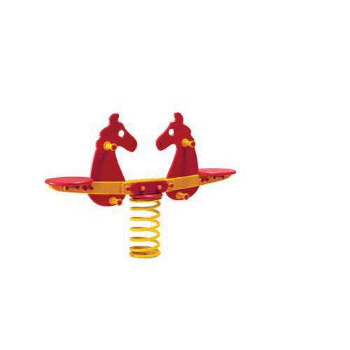 Illustration de : Jeu sur ressort Cheval 2 places